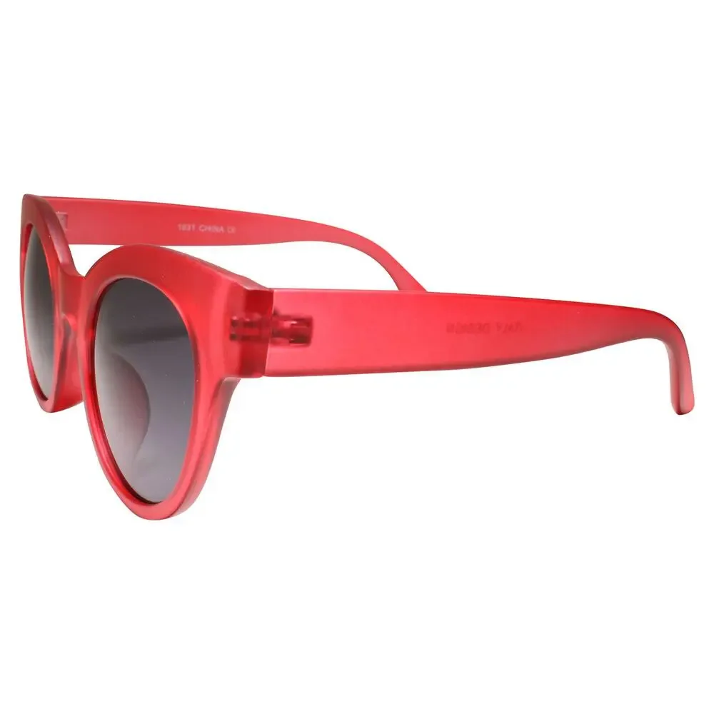 Sleek Red Cat Eye Sunglasses